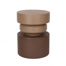 ZELO SIDE TABLE ΚΑΦΕ ΑΝΟΙΧΤΟ ΚΑΦΕ ΣΚΟΥΡΟ 35x35x46cm c503591