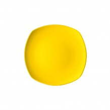 Πιάτο ρηχό κεραμικό 24x24cm με ενισχυμένη αντοχή στο ξεφλούδισμα κίτρινο c503665