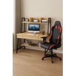 STUDENT-1 Set Γραφείο Η Υ Sonoma - Μαύρο Πολυθρόνα Gaming Μαύρο - Κόκκινο c503717