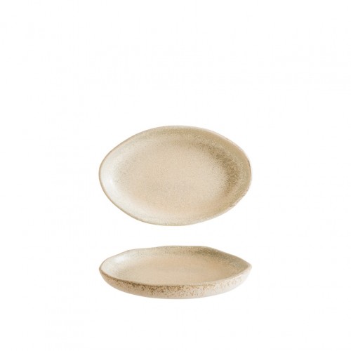Πιατέλα πορσελάνης οβάλ 19x13cm με ακανόνιστο Rim Sahara cresta Bonna Σετ 6 c503730