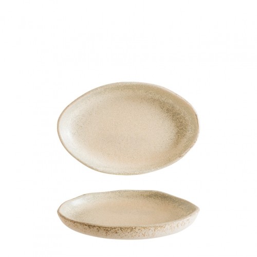 Πιατέλα πορσελάνης οβάλ 24x16cm με ακανόνιστο Rim Sahara cresta Bonna Σετ 6 c503733