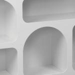 Μπουφές Emersi pakoworld με ράφια mdf σε λευκή απόχρωση 164x34x76εκ c503749