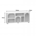 Μπουφές Emersi pakoworld με ράφια mdf σε λευκή απόχρωση 164x34x76εκ c503749