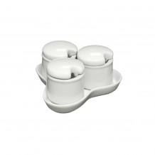 Σετ 3x150ml βαζάκια με δισκάκι πορσελάνης 150ml,για αλάτι-πιπερι-πάπρικα c50375 Σετ 3x150ml βαζάκια με δισκάκι πορσελάνης 150ml,για αλάτι-πιπερι-πάπρικα c50375
