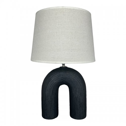 Επιτραπέζιο φωτιστικό Archo Inart Ε27 κεραμικό σε μαύρο-μπεζ απόχρωση Φ30x45εκ c503755