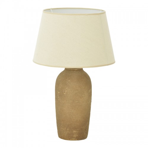 Επιτραπέζιο φωτιστικό Barout Inart Ε27 κεραμικό σε γκρι antique- μπεζ απόχρωση Φ40x62εκ c503757