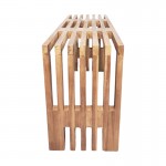 Παγκάκι Zen pakoworld teak ξύλο σε φυσική απόχρωση 90x30x48εκ c503767