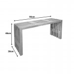 Παγκάκι Zen pakoworld teak ξύλο σε φυσική απόχρωση 90x30x48εκ c503767