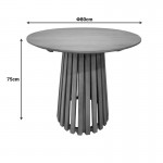 Τραπέζι Kenda I pakoworld mindi ξύλο σε φυσική απόχρωση Φ80x75εκ c503768