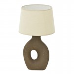Επιτραπέζιο φωτιστικό Ovola Inart Ε27 κεραμικό σε γκρι antique-μπεζ απόχρωση Φ30x52εκ c503770