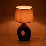 Επιτραπέζιο φωτιστικό Ovola Inart Ε27 κεραμικό σε γκρι antique-μπεζ απόχρωση Φ30x52εκ c503770