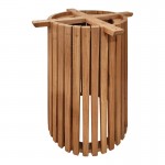 Βάση τραπεζιού εσωτερικού χώρου Galy I pakoworld mindi ξύλο σε φυσική απόχρωση Φ60x75εκ c503773