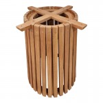 Βάση τραπεζιού εσωτερικού χώρου Galy I pakoworld mindi ξύλο σε φυσική απόχρωση Φ60x75εκ c503773