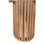 Βάση τραπεζιού εσωτερικού χώρου Galy I pakoworld mindi ξύλο σε φυσική απόχρωση Φ60x75εκ c503773