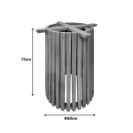 Βάση τραπεζιού εσωτερικού χώρου Galy I pakoworld mindi ξύλο σε φυσική απόχρωση Φ60x75εκ c503773