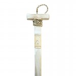 Διακοσμητικό τοίχου κουπί Boon Inart μαόνι ξύλο σε λευκή-φυσική απόχρωση 20x3x120εκ c503778