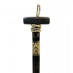 Διακοσμητικό τοίχου κουπί Boon Inart μαόνι ξύλο σε μαύρη-φυσική απόχρωση 20x3x120εκ c503784