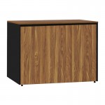 Ντουλάπια γραφείου χαμηλά επαγγελματικά Oscar pakoworld καρυδί-ανθρακί 240x40x80εκ c503786