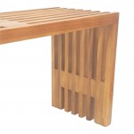 Παγκάκι Zen pakoworld teak ξύλο σε φυσική απόχρωση 140x35x48εκ c503787