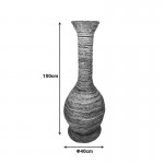 Διακοσμητικό βάζο Strail Inart banana rope σε φυσική απόχρωση Φ40x100εκ c503788