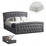ΚΡΕΒΑΤΙ ΔΙΠΛΟ ΜΕ ΣΤΡΩΜΑ ΑΠΟΘ ΧΩΡΟ ODELIA HM21279 01 ΓΚΡΙ ΒΕΛΟΥΔΟ--ΓΙΑ 160x200εκ c503795