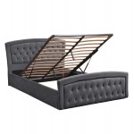 ΚΡΕΒΑΤΙ ΔΙΠΛΟ ΜΕ ΣΤΡΩΜΑ ΑΠΟΘ ΧΩΡΟ ODELIA HM21279 01 ΓΚΡΙ ΒΕΛΟΥΔΟ--ΓΙΑ 160x200εκ c503795