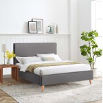 ΚΡΕΒΑΤΙ ΜΕ ΣΤΡΩΜΑ INDRA HM21280 01 ΓΚΡΙ ΥΦΑΣΜΑ--ΓΙΑ 160x200εκ c503798