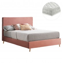 ΚΡΕΒΑΤΙ ΜΕ ΣΤΡΩΜΑ INDRA HM21280 03 ΣΑΠΙΟ ΜΗΛΟ ΒΕΛΟΥΔΟ--ΓΙΑ 160x200εκ c503800