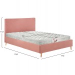 ΚΡΕΒΑΤΙ ΜΕ ΣΤΡΩΜΑ INDRA HM21280 03 ΣΑΠΙΟ ΜΗΛΟ ΒΕΛΟΥΔΟ--ΓΙΑ 160x200εκ c503800