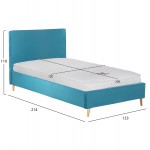 ΚΡΕΒΑΤΙ ΜΕ ΣΤΡΩΜΑ MAYLIN HM21281 02 ΤΙΡΚΟΥΑΖ ΒΕΛΟΥΔΟ--ΓΙΑ 120x200εκ c503803