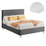ΚΡΕΒΑΤΙ ΜΕ ΣΤΡΩΜΑ MAYLIN HM21281 03 ΓΚΡΙ ΥΦΑΣΜΑ--ΓΙΑ 120x200εκ c503804