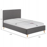 ΚΡΕΒΑΤΙ ΜΕ ΣΤΡΩΜΑ MAYLIN HM21281 03 ΓΚΡΙ ΥΦΑΣΜΑ--ΓΙΑ 120x200εκ c503804