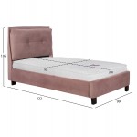 ΚΡΕΒΑΤΙ ΜΕ ΣΤΡΩΜΑ RILEY HM21282 02 ΣΑΠΙΟ ΜΗΛΟ ΒΕΛΟΥΔΟ--ΓΙΑ 90x200εκ c503806