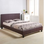 ΚΡΕΒΑΤΙ ΜΕ ΣΤΡΩΜΑ BECCA HM21283 02 ΚΑΦΕ PU--ΓΙΑ 150x200εκ c503808