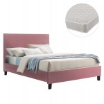 ΚΡΕΒΑΤΙ ΜΕ ΣΤΡΩΜΑ BECCA HM21283 05 ΣΑΠΙΟ ΜΗΛΟ ΒΕΛΟΥΔΟ--ΓΙΑ 150x200εκ c503818