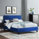 ΚΡΕΒΑΤΙ ΜΕ ΣΤΡΩΜΑ BECCA HM21283 07 ΜΠΛΕ ΒΕΛΟΥΔΟ--ΓΙΑ 150x200εκ c503820