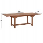 TΡΑΠΕΖΙ ΤΡΑΠΕΖΑΡΙΑΣ ΑΝΟΙΓΟΜΕΝΟ CRANDER HM6376 ΞΥΛΟ TEAK ΣΕ ΦΥΣΙΚΟ 180-240x100x76Υεκ c503827