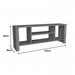 Έπιπλο τηλεόρασης Seref pakoworld σε λευκή απόχρωση 120x30x47εκ c503833