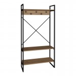 Έπιπλο εισόδου Levento pakoworld oak με μαύρο μεταλλικό σκελετό 88x34x180εκ c503836