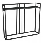 Κονσόλα Convida pakoworld ανθρακί με μαύρο μεταλλικό σκελετό 100x25x90εκ c503838