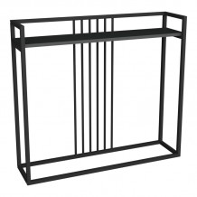 Κονσόλα Convida pakoworld ανθρακί με μαύρο μεταλλικό σκελετό 100x25x90εκ c503838