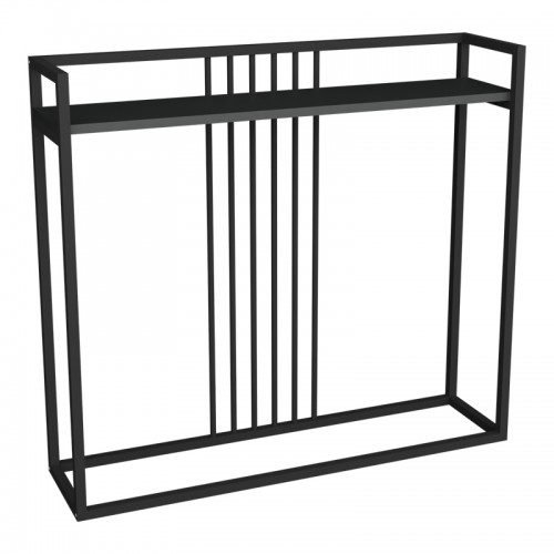 Κονσόλα Convida pakoworld ανθρακί με μαύρο μεταλλικό σκελετό 100x25x90εκ c503838