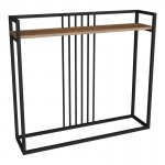 Κονσόλα Convida pakoworld oak με μαύρο μεταλλικό σκελετό 100x25x90εκ c503839