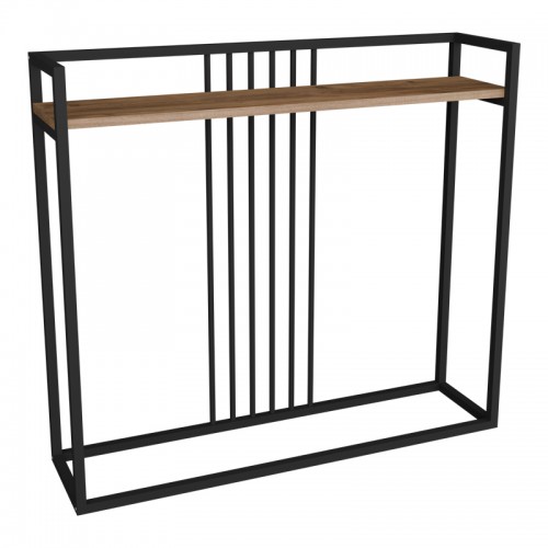 Κονσόλα Convida pakoworld oak με μαύρο μεταλλικό σκελετό 100x25x90εκ c503839