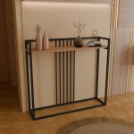 Κονσόλα Convida pakoworld oak με μαύρο μεταλλικό σκελετό 100x25x90εκ c503839