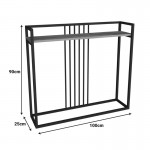 Κονσόλα Convida pakoworld oak με μαύρο μεταλλικό σκελετό 100x25x90εκ c503839