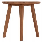 TΡΑΠΕΖΙ ΤΡΑΠΕΖΑΡΙΑΣ ΣΤΡΟΓΓΥΛΟ DANTE HM6379 ΞΥΛΟ TEAK Φ80x75Υεκ c503843