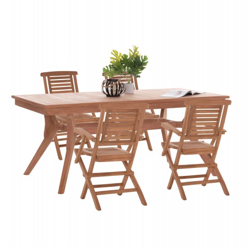 ΣΕΤ ΤΡΑΠΕΖΑΡΙΑΣ WONDER HM21290 ΤΡΑΠΕΖΙ 4 ΠΟΛΥΘΡΟΝΕΣ ΠΤΥΣΣΟΜΕΝΕΣ-ΤΕΑΚ c503846