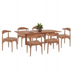 ΣΕΤ ΤΡΑΠΕΖΑΡΙΑΣ DONNY HM21292 ΤΡΑΠΕΖΙ ΕΠΕΚΤΕΙΝΟΜΕΝΟ 6 ΠΟΛΥΘΡΟΝΕΣ--ΤΕΑΚ c503848