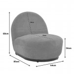 Πολυθρόνα περιστρεφόμενη Zenny pakoworld υφασμα terracotta 64x85x68εκ c503863